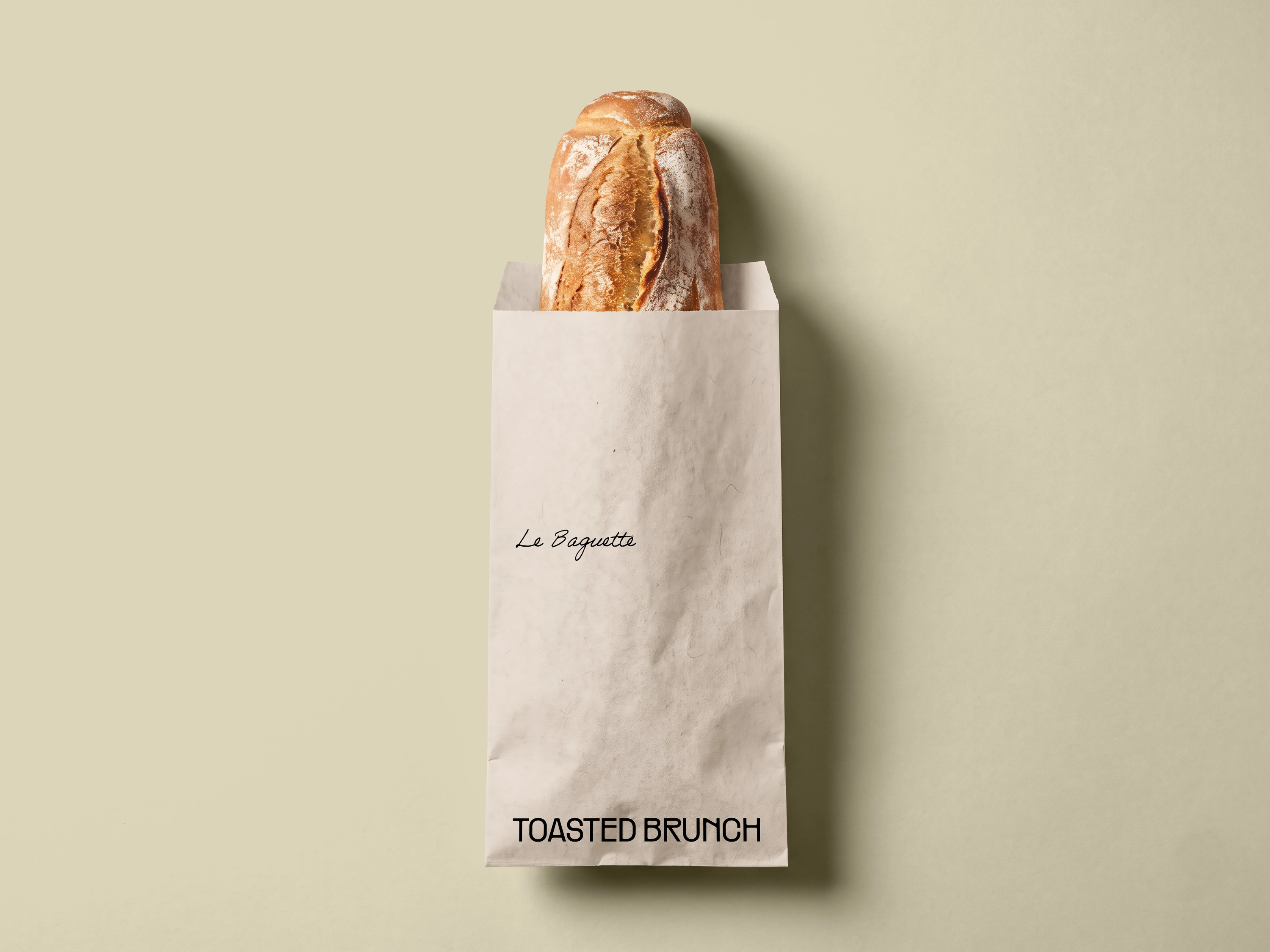 Bolsa de papel para baguette