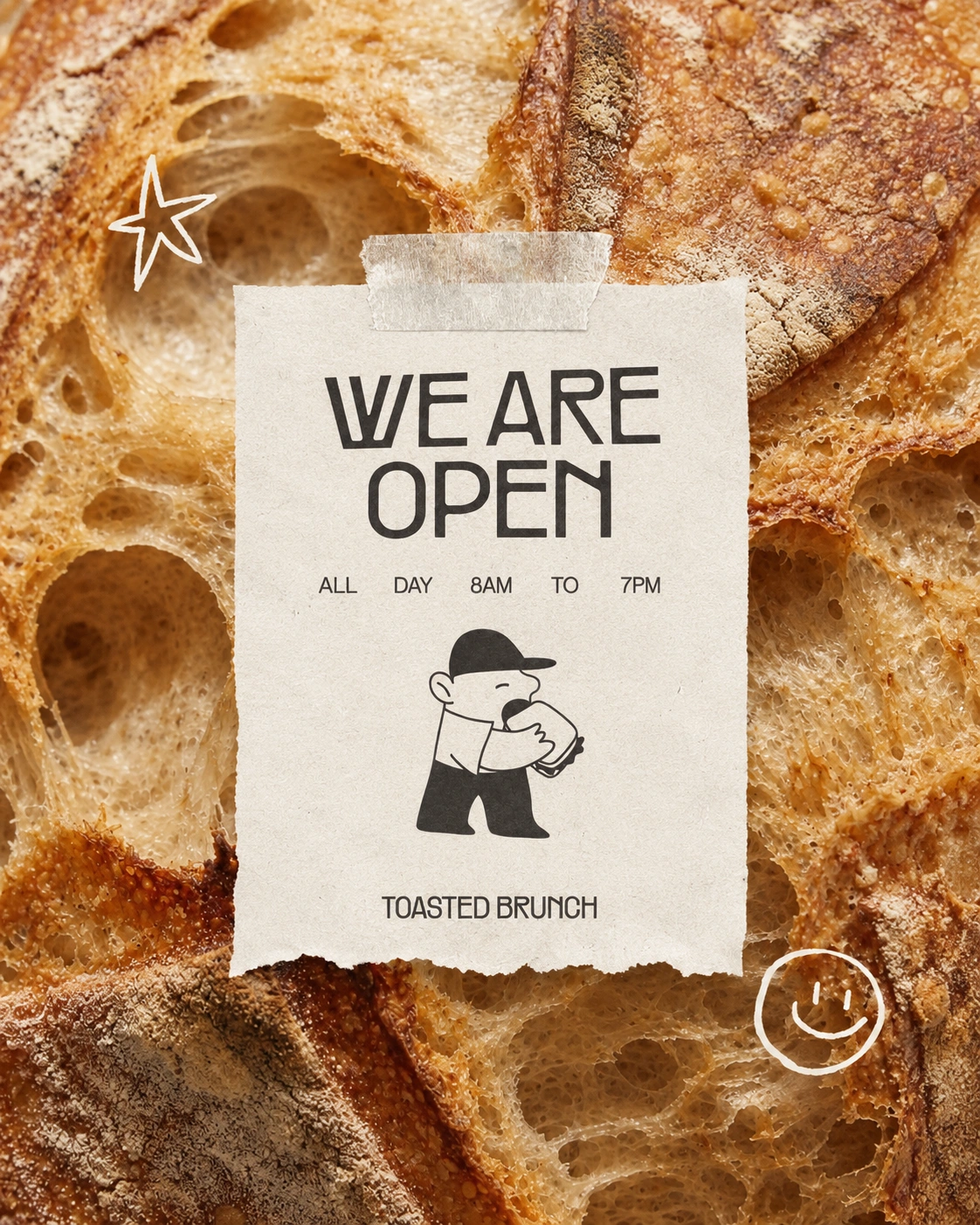 Horario We are open, de 8 a 19 h