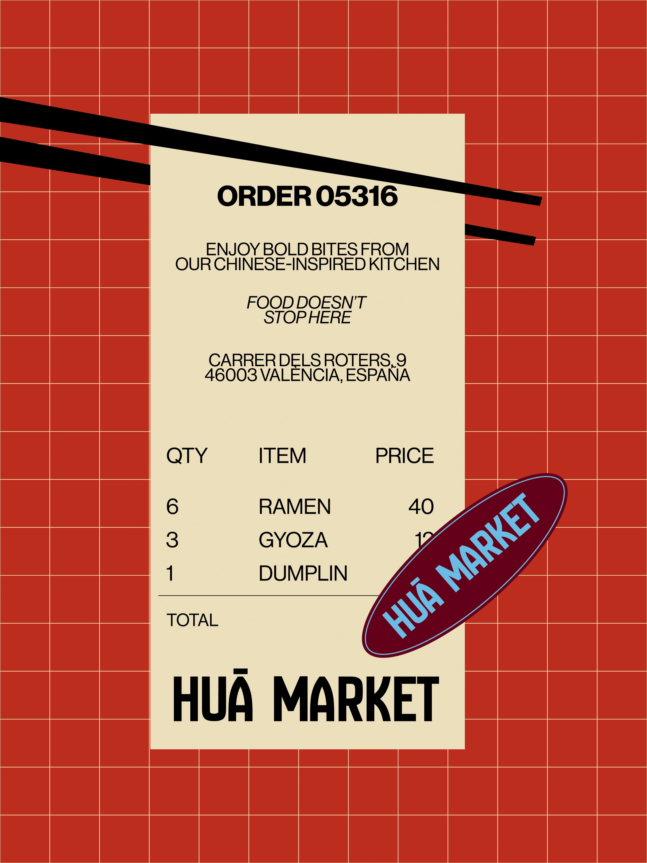 Ticket de Hua Market